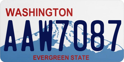 WA license plate AAW7087