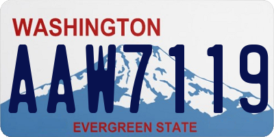 WA license plate AAW7119