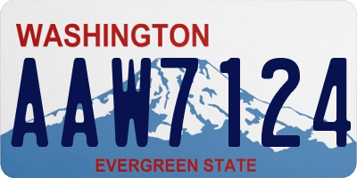 WA license plate AAW7124
