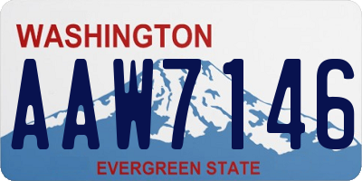WA license plate AAW7146