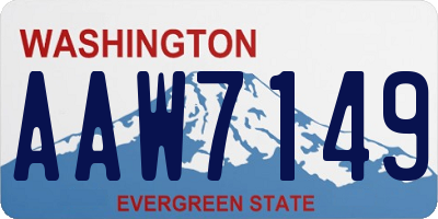WA license plate AAW7149
