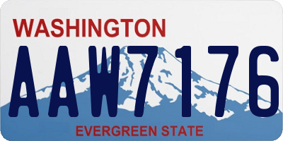 WA license plate AAW7176