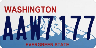 WA license plate AAW7177