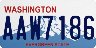 WA license plate AAW7186