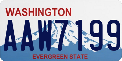 WA license plate AAW7199