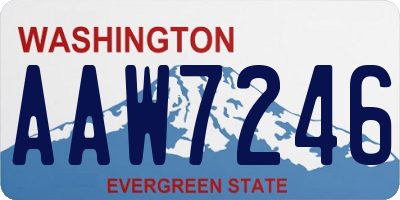 WA license plate AAW7246