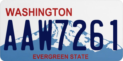WA license plate AAW7261