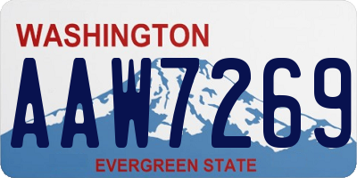 WA license plate AAW7269