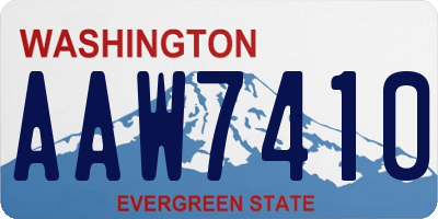 WA license plate AAW7410