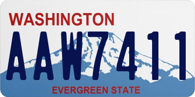 WA license plate AAW7411