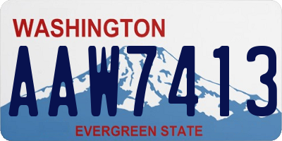 WA license plate AAW7413