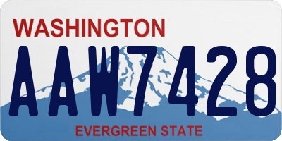 WA license plate AAW7428