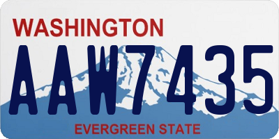 WA license plate AAW7435