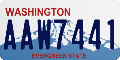 WA license plate AAW7441