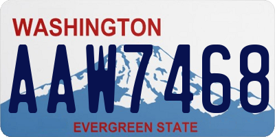 WA license plate AAW7468