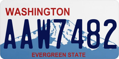 WA license plate AAW7482