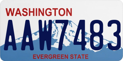 WA license plate AAW7483