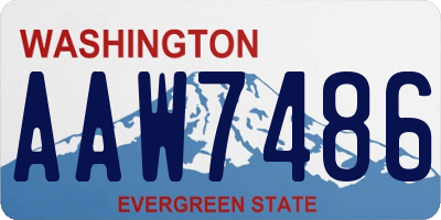 WA license plate AAW7486