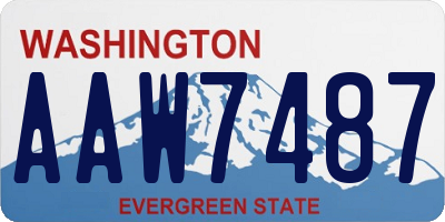 WA license plate AAW7487