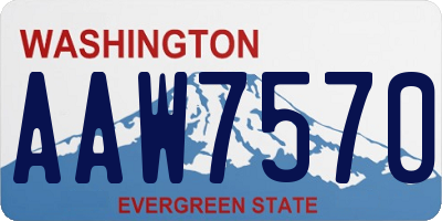 WA license plate AAW7570