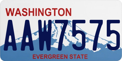 WA license plate AAW7575