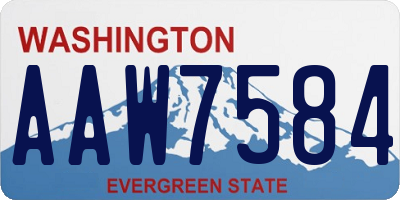 WA license plate AAW7584
