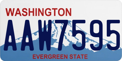 WA license plate AAW7595