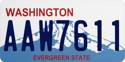 WA license plate AAW7611
