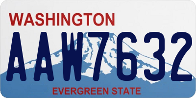 WA license plate AAW7632