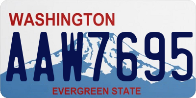 WA license plate AAW7695