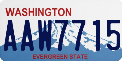 WA license plate AAW7715