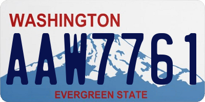 WA license plate AAW7761