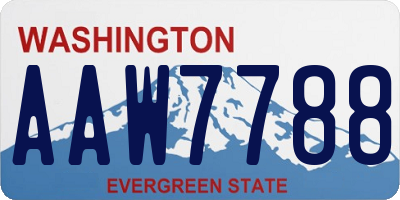 WA license plate AAW7788