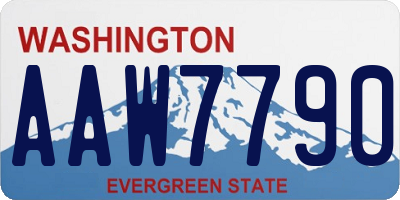 WA license plate AAW7790