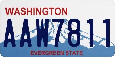 WA license plate AAW7811