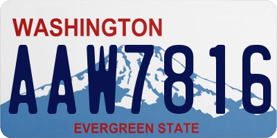 WA license plate AAW7816