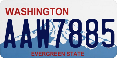 WA license plate AAW7885