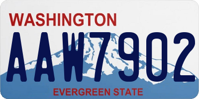 WA license plate AAW7902