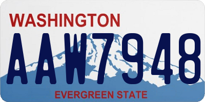 WA license plate AAW7948