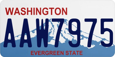 WA license plate AAW7975