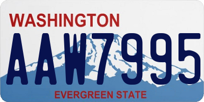 WA license plate AAW7995