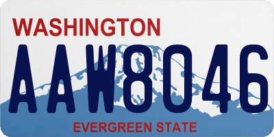 WA license plate AAW8046