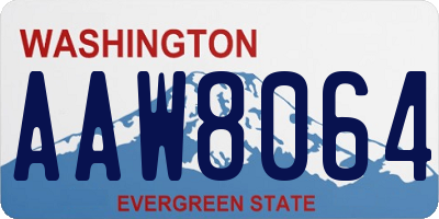 WA license plate AAW8064
