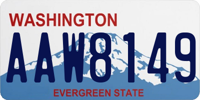 WA license plate AAW8149