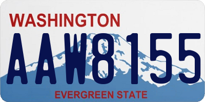 WA license plate AAW8155