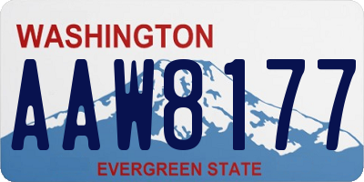 WA license plate AAW8177