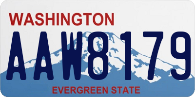 WA license plate AAW8179