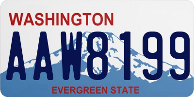 WA license plate AAW8199