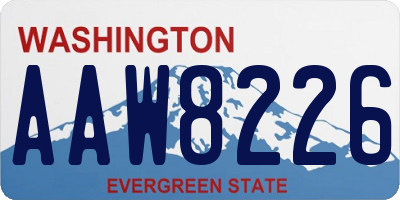 WA license plate AAW8226