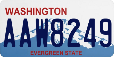 WA license plate AAW8249